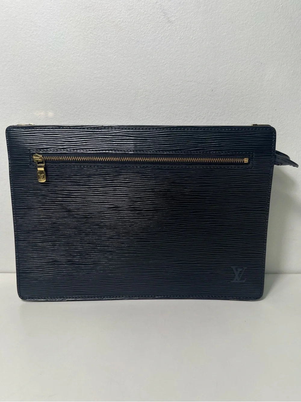Louis Vuitton Vintage Black Epi Leather Enghien Crossbody Shoulder Clutch Bag